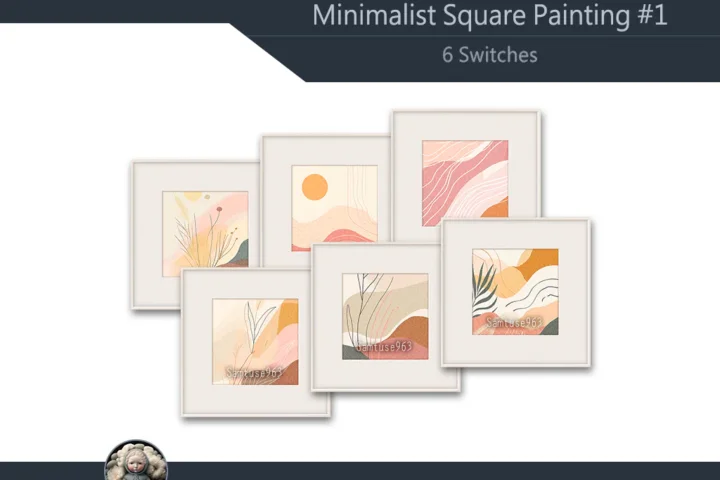 Minimalist Square Painting #1 Samtuse963