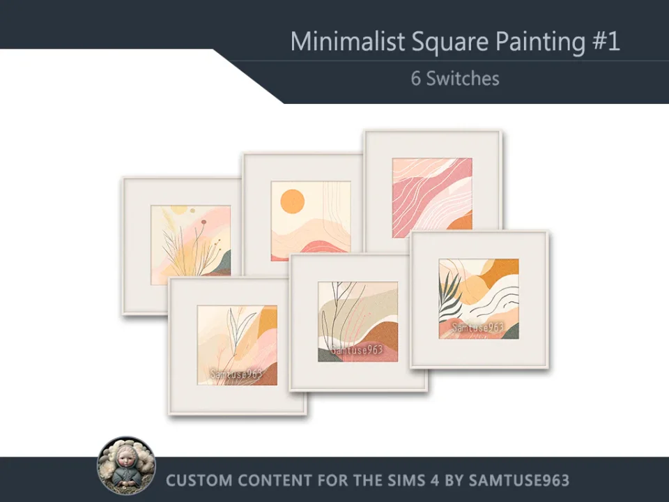 Minimalist Square Painting #1 Samtuse963
