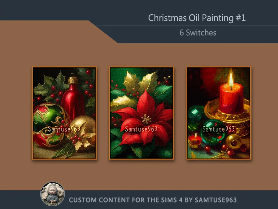Christmas Oil Painting #1 Sellable Extra A Samtuse963