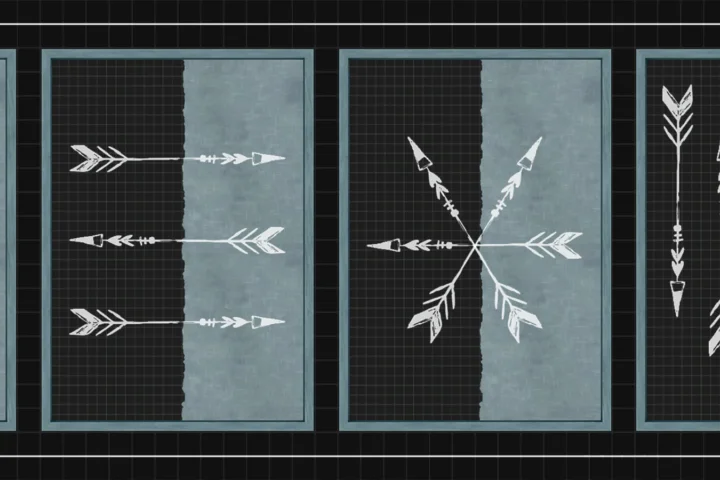 Blue Arrow wall art