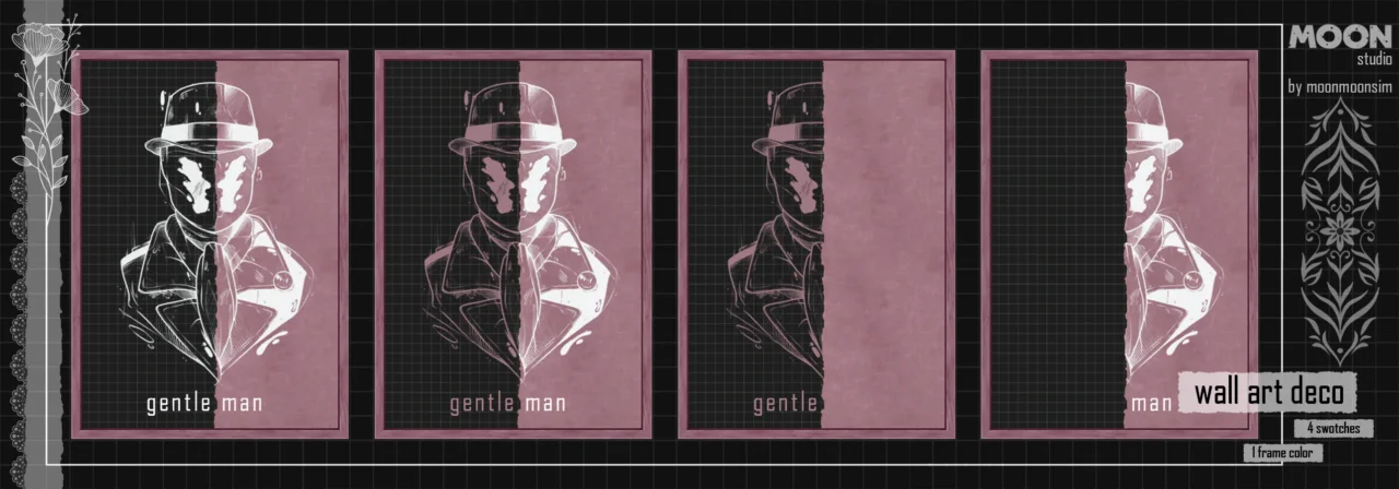Gentleman Pink wall art