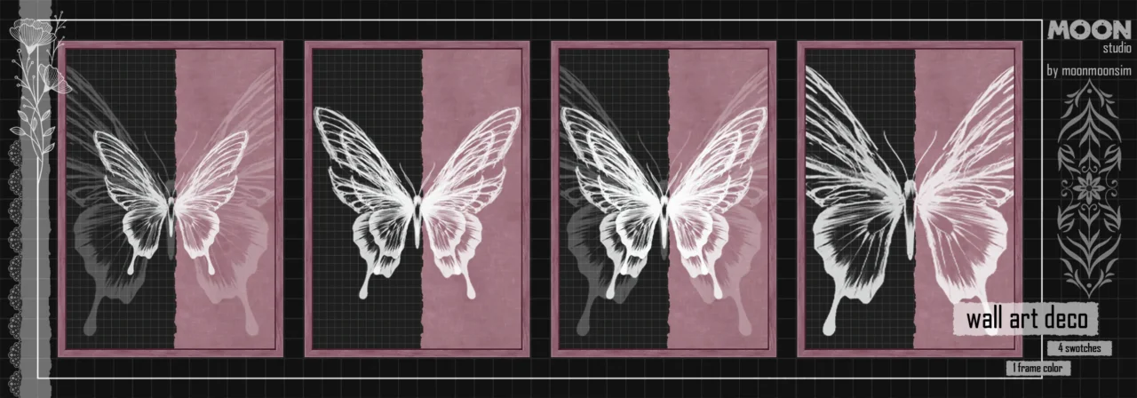 Pink Butterfly wall art