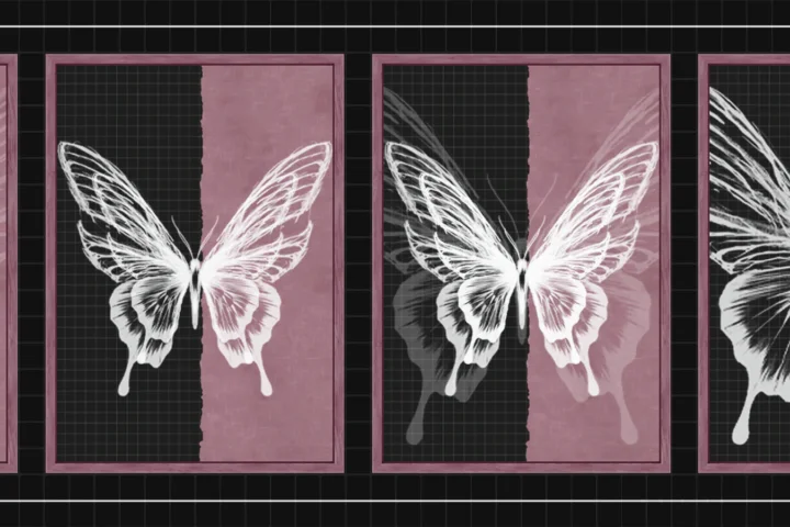 Pink Butterfly wall art