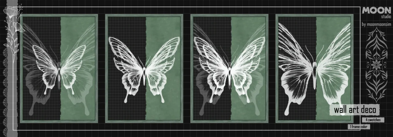 Green Butterfly wall art
