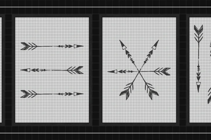 White Arrow wall art
