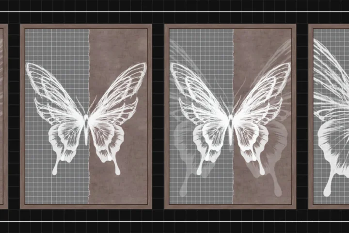 Cappuccino Butterfly wall art