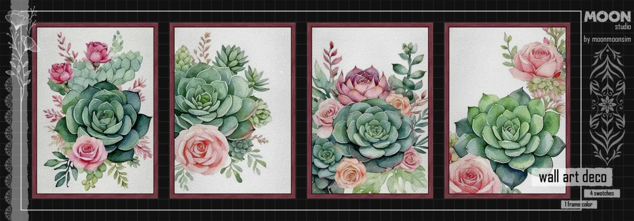 Echeveria wall art