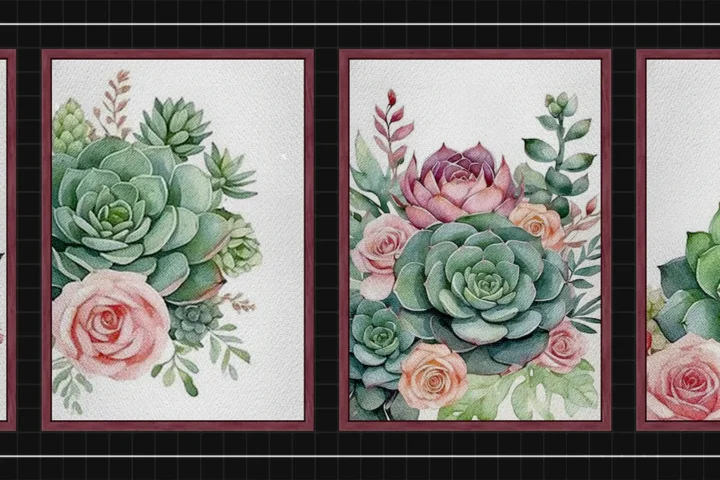 Echeveria wall art