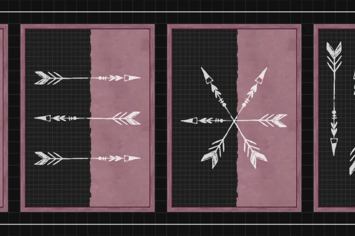 Pink Arrow wall art