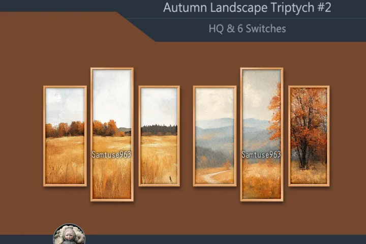 HQ Autumn Landscape Triptych #2 Sellable Extra B Samtuse963