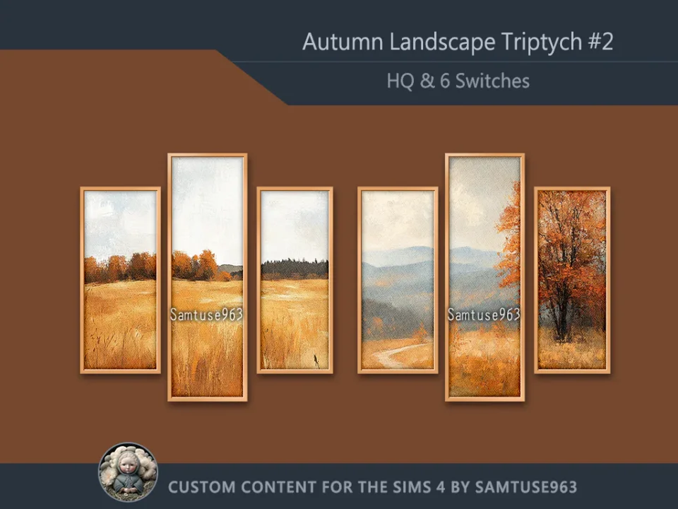 HQ Autumn Landscape Triptych #2 Sellable Extra B Samtuse963