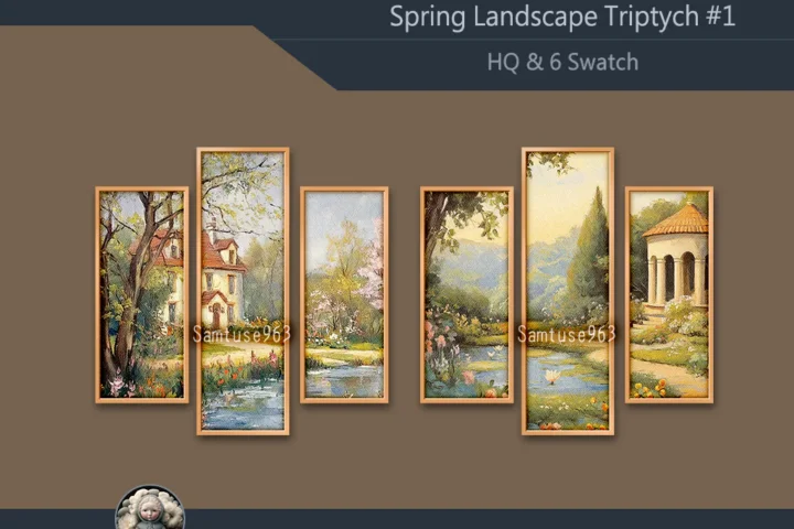 HQ Spring Landscape Triptych #1 Extra B Samtuse963