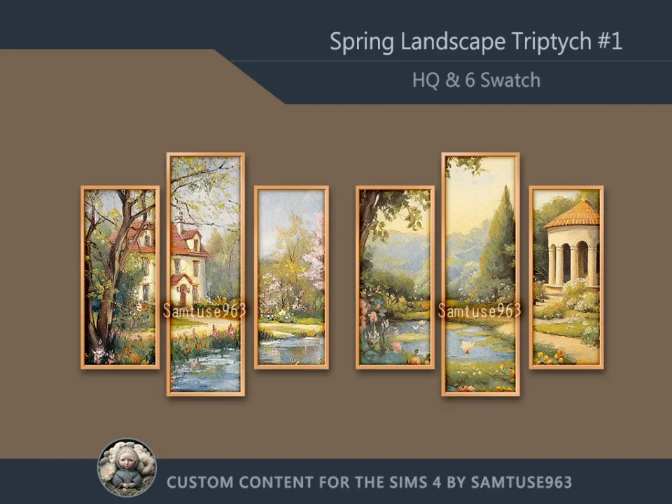 HQ Spring Landscape Triptych #1 Extra B Samtuse963