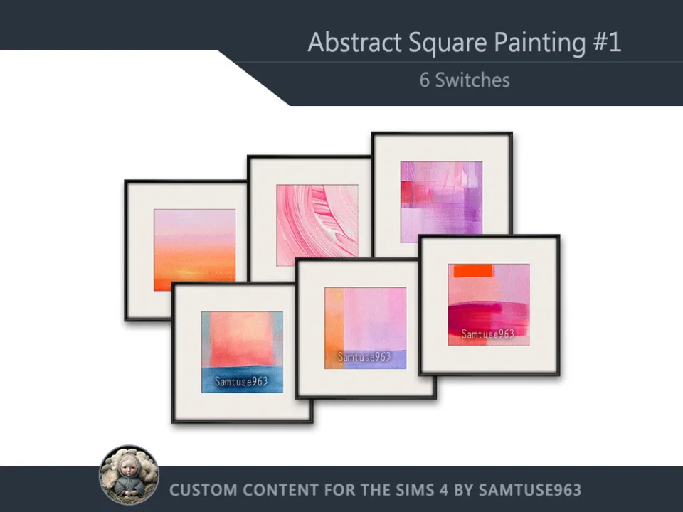 Abstract Square Painting #1 Samtuse963