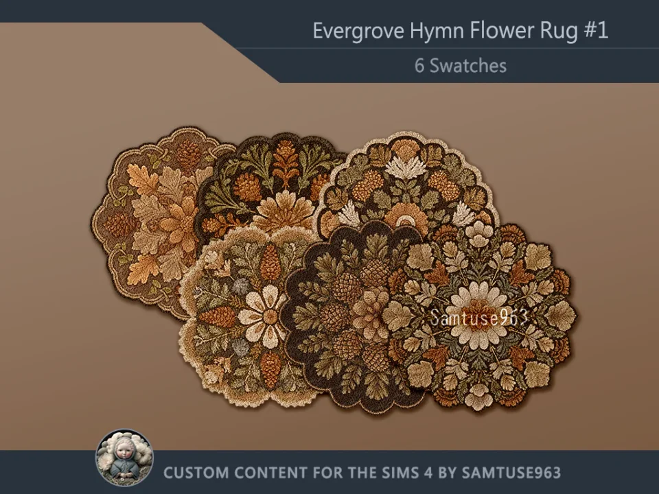Evergrove Hymn Flower Dance Rug #1 Samtuse963
