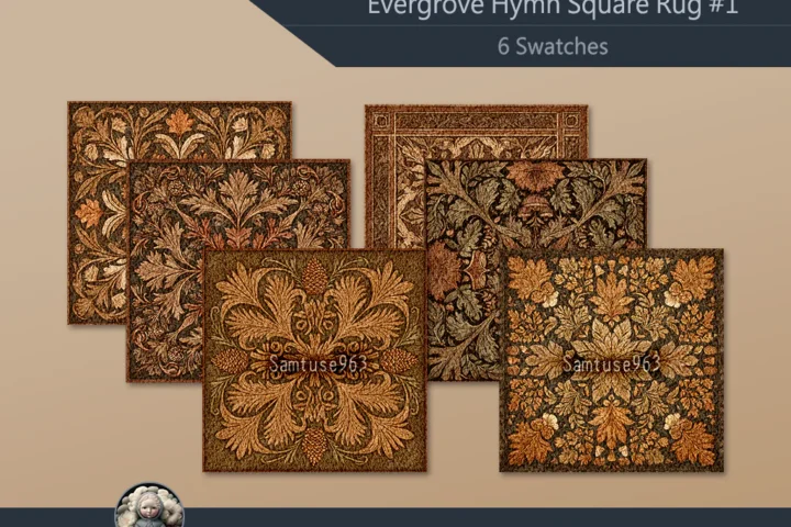 Evergrove Hymn Square Dance Rug #1 Samtuse963