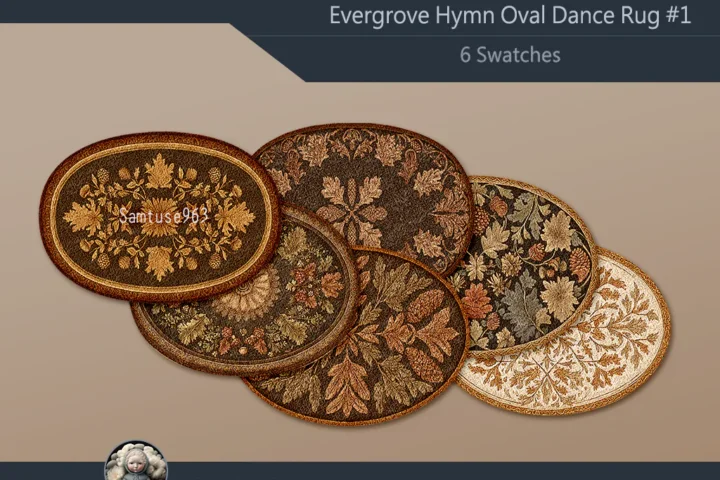 Evergrove Hymn Oval Dance Rug #1 Samtuse963