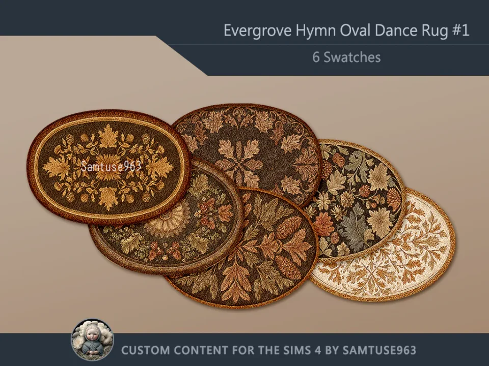 Evergrove Hymn Oval Dance Rug #1 Samtuse963