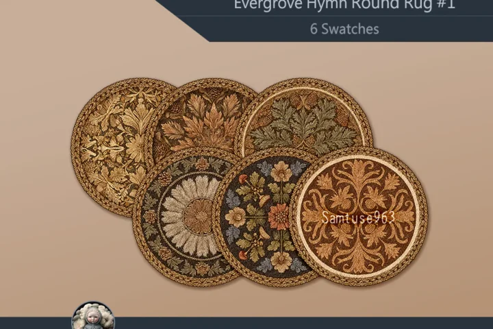 Evergrove Hymn Round Dance Rug #1 Samtuse963
