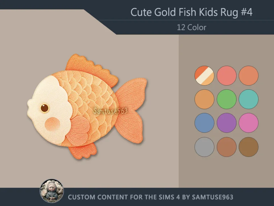 Cute GoldFish Kids Dance Rug #4 Samtuse963
