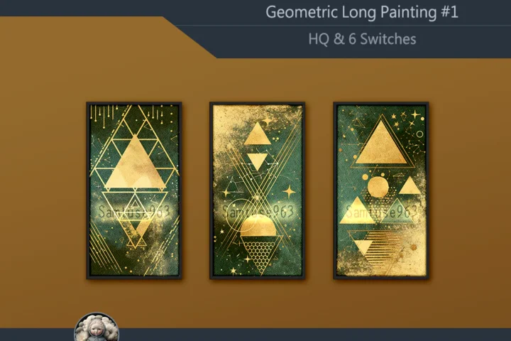 HQ Geometric Long Painting #1 Sellable Extra D Samtuse963
