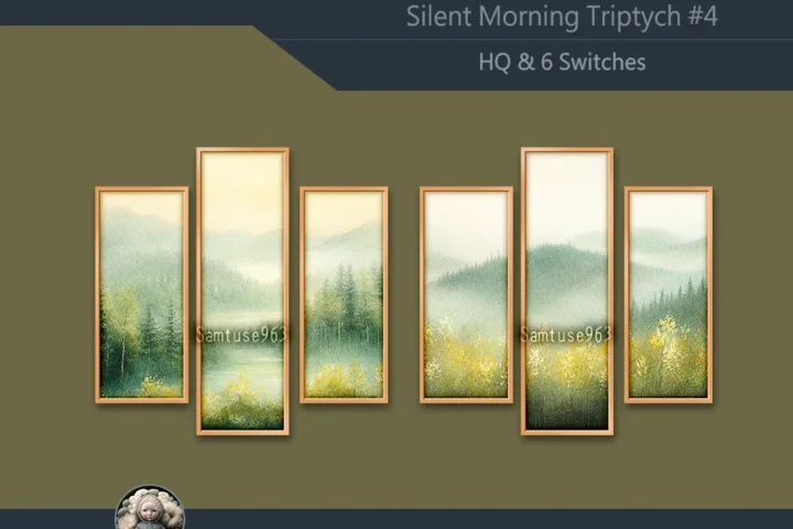 HQ Silent Morning Triptych #4 Sellable Extra B Samtuse963