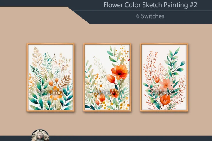 Flower Color Sketch Painting #2 Sellable Extra A Samtuse963