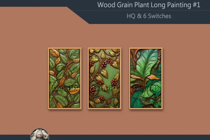 HQ Wood Grain Plant Long Painting #1 Sellable Extra D Samtuse963