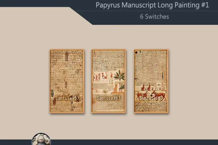 Papyrus Manuscript Long Painting #1 Sellable Extra D Samtuse963