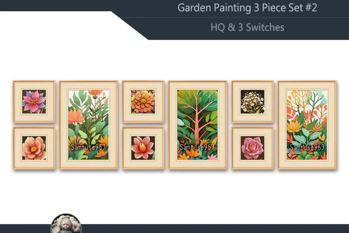 HQ Garden Painting 3 Piece Set #2 Sellable Extra F Samtuse963
