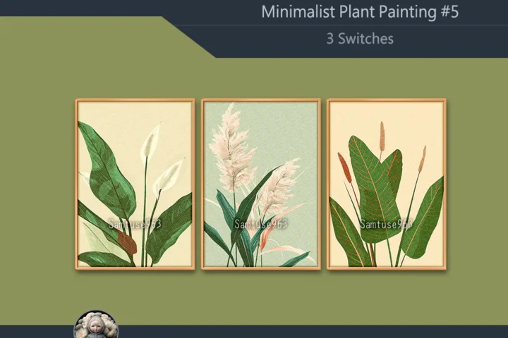 Minimalist Plant Painting #5 Sellable Extra A Samtuse963