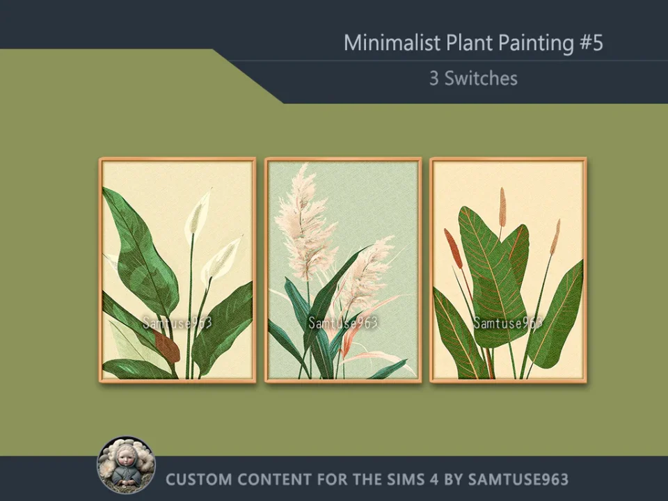 Minimalist Plant Painting #5 Sellable Extra A Samtuse963