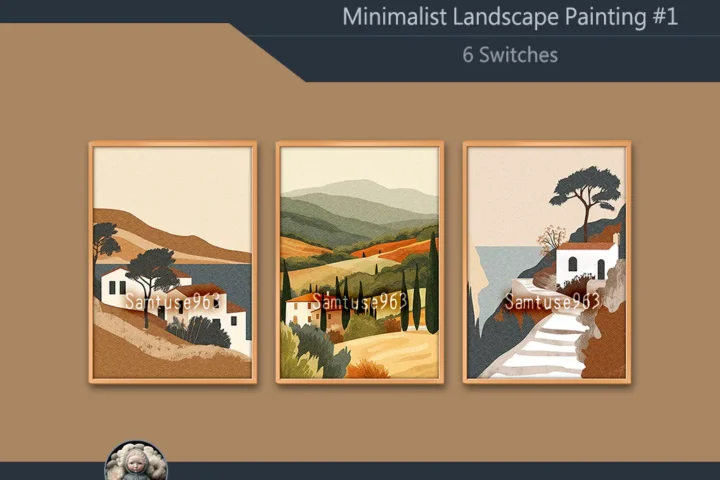 Minimalist Landscape Painting #1 Sellable Extra A Samtuse963
