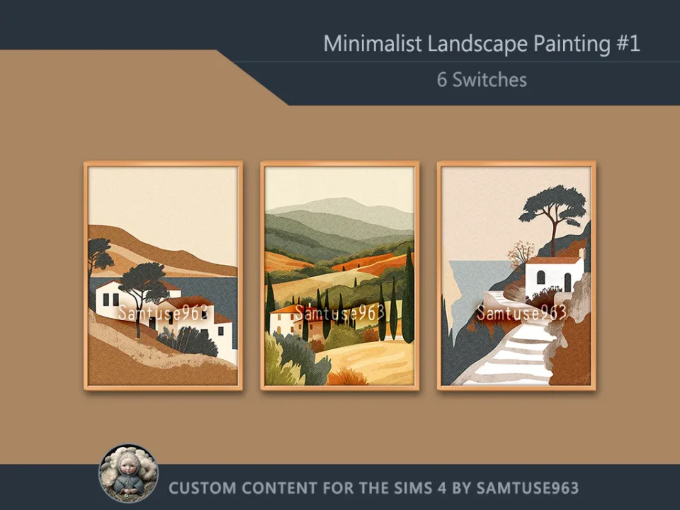 Minimalist Landscape Painting #1 Sellable Extra A Samtuse963