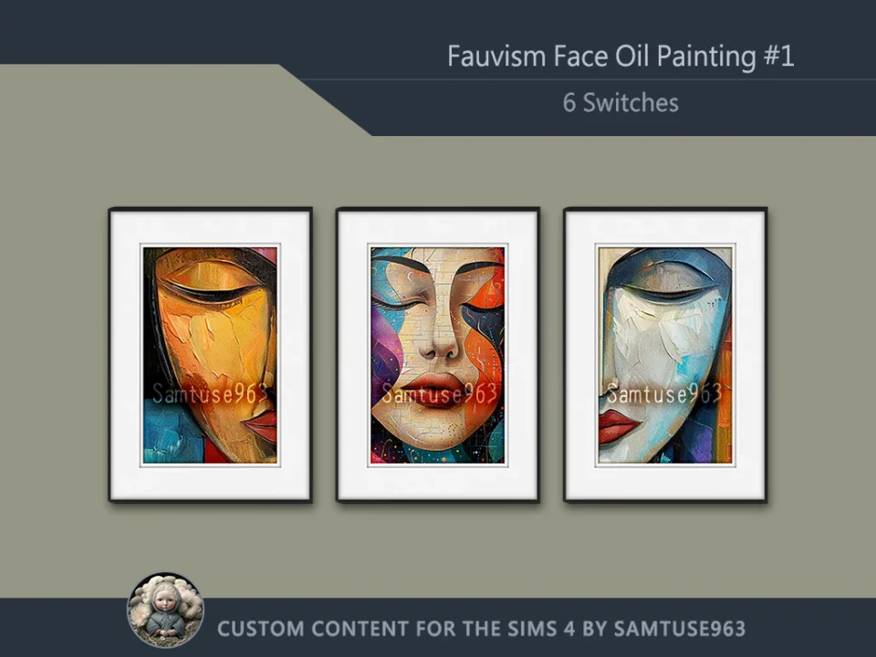 Fauvism Face Oil Painting #1 Sellable Extra A Samtuse963