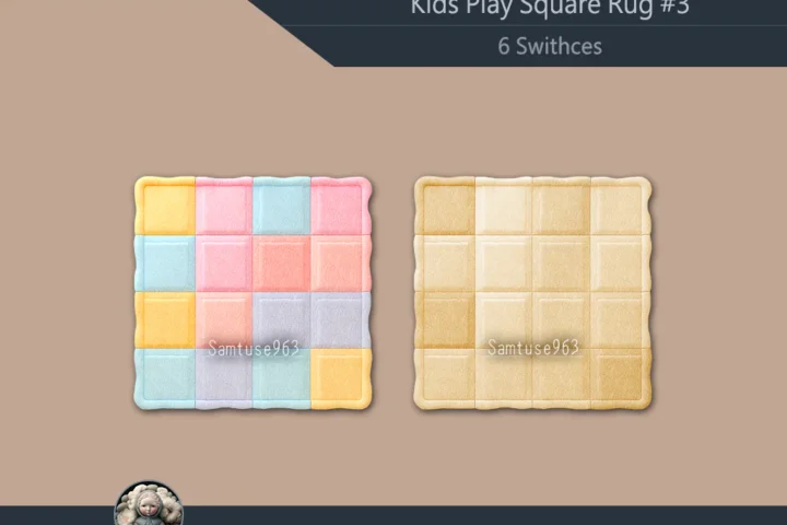 Kids Play Square Dance Rug #3 Samtuse963