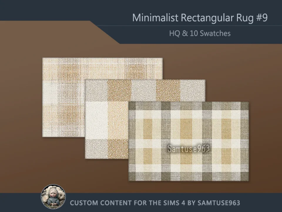 Minimalist Rectangular Dance Rug #9 Samtuse963