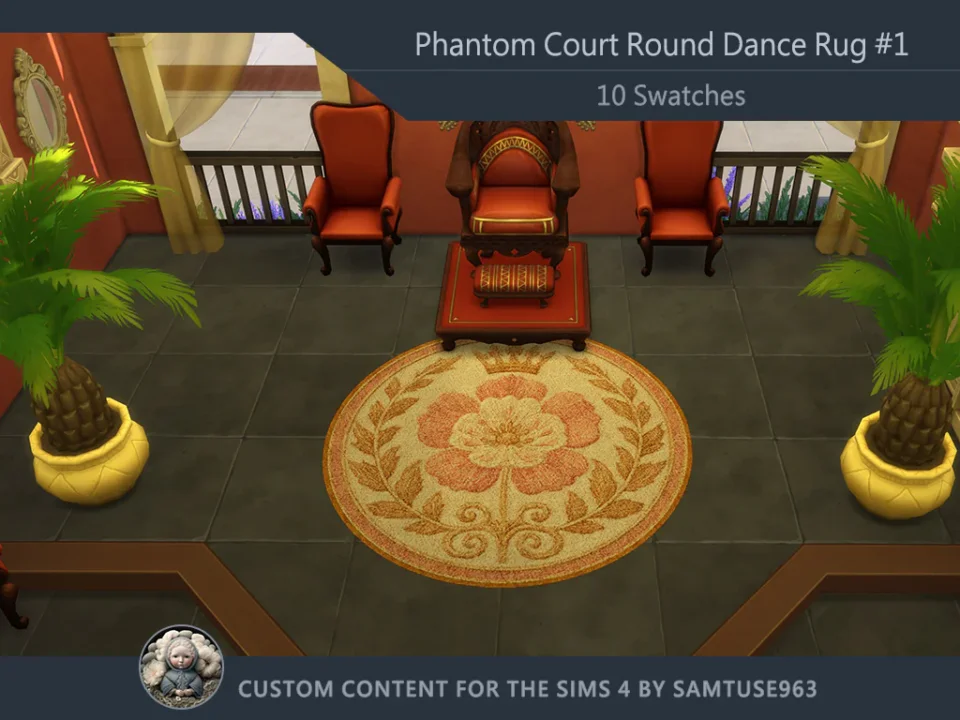 Phantom Court Round Dance Rug #1 Samtuse963