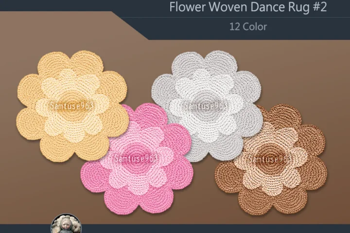 Flower Woven Dance Rug #2 Samtuse963