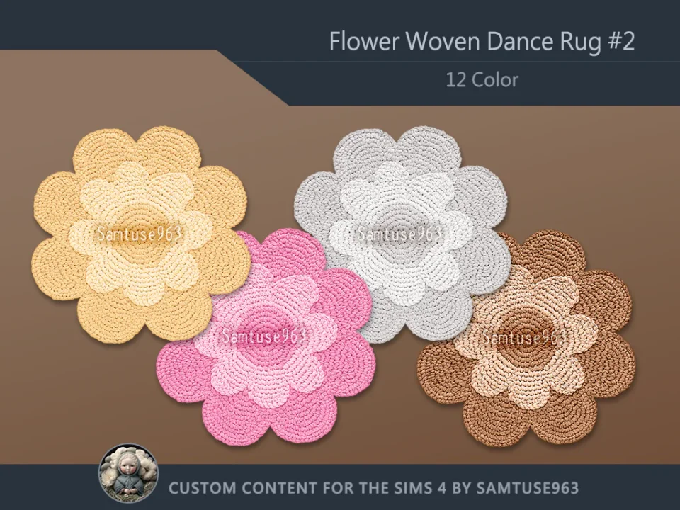 Flower Woven Dance Rug #2 Samtuse963