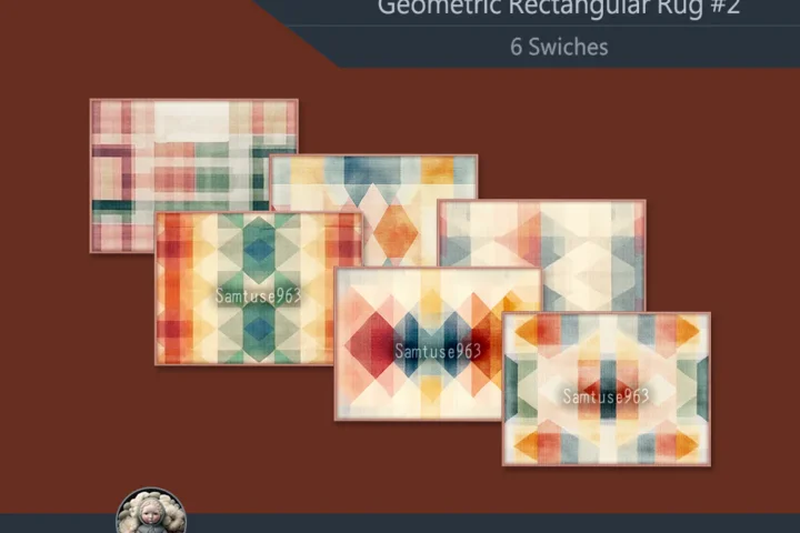 Geometric Rectangular Dance Rug #2 Samtuse963