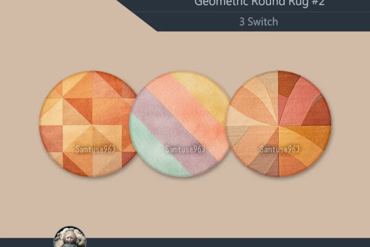 Geometric Round Dance Rug #2 Samtuse963