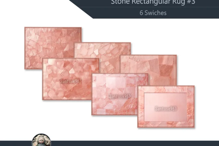 Stone Rectangular Dance Rug #3 Samtuse963
