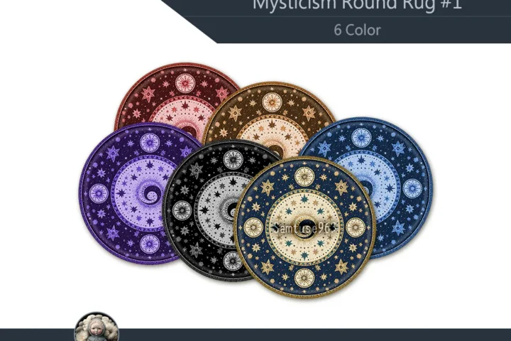 Mysticism Round Dance Rug #1 Samtuse963