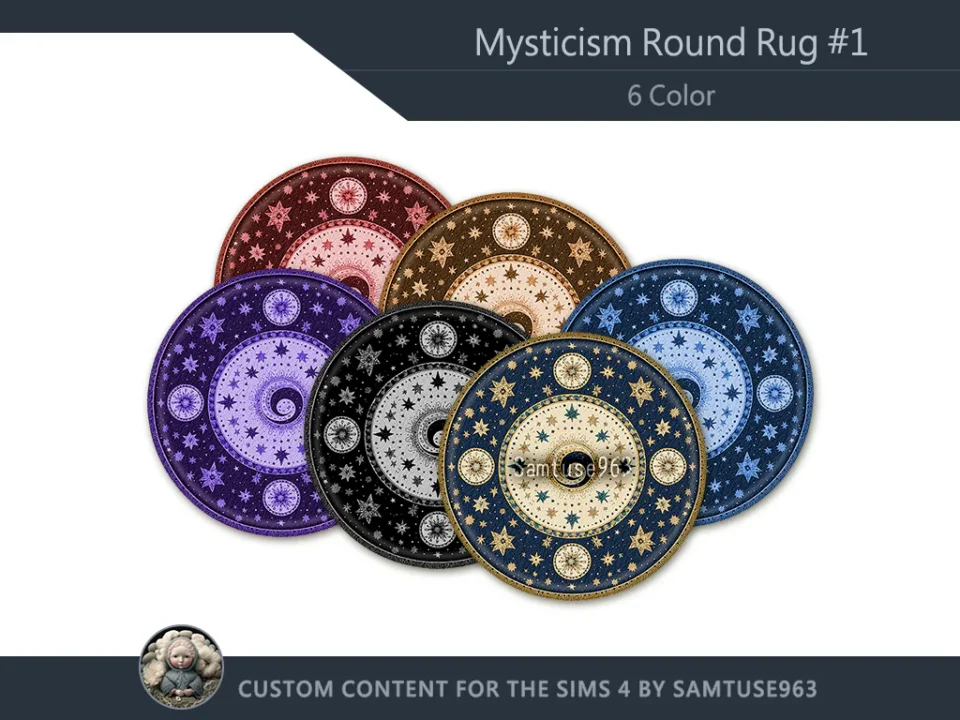 Mysticism Round Dance Rug #1 Samtuse963