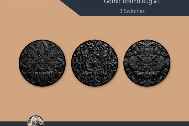 Gothic Round Dance Rug #1 Samtuse963
