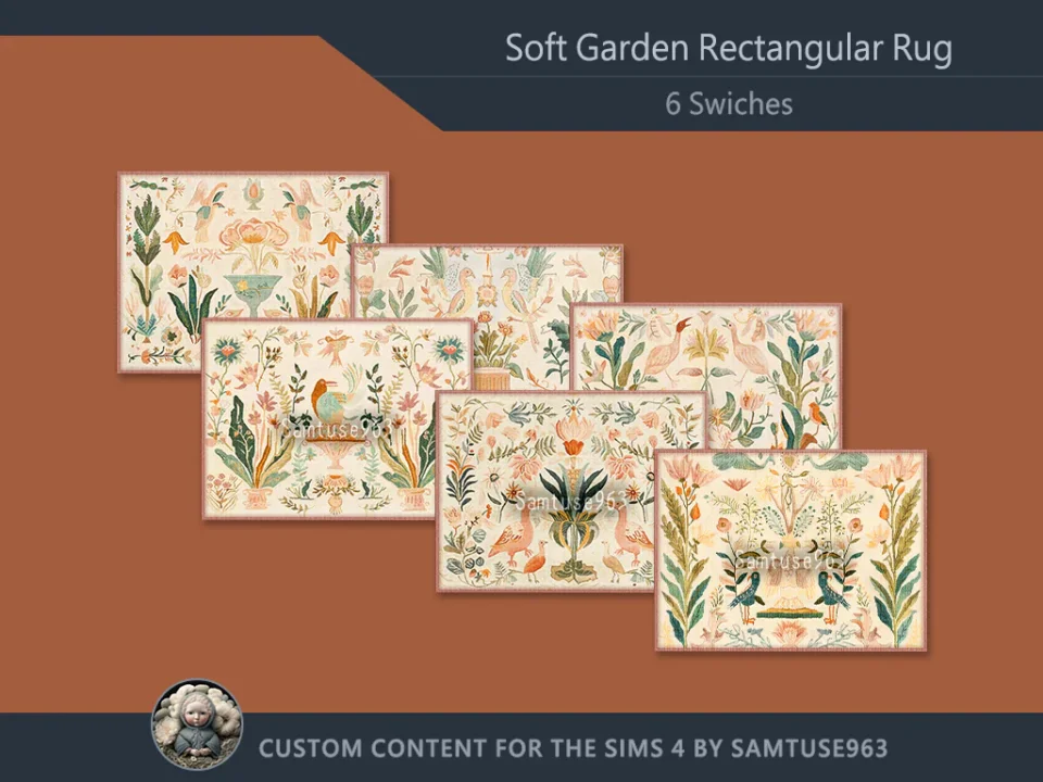 Soft Garden Rectangular Dance Rug #1 Samtuse963