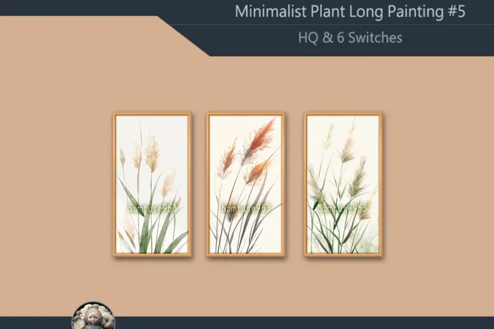 HQ Minimalist Plant Long Painting #6 Sellable Extra D Samtuse963