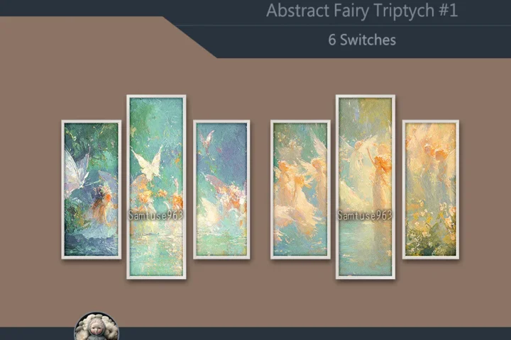 Abstract Fairy Triptych #1 Sellable Extra B Samtuse963