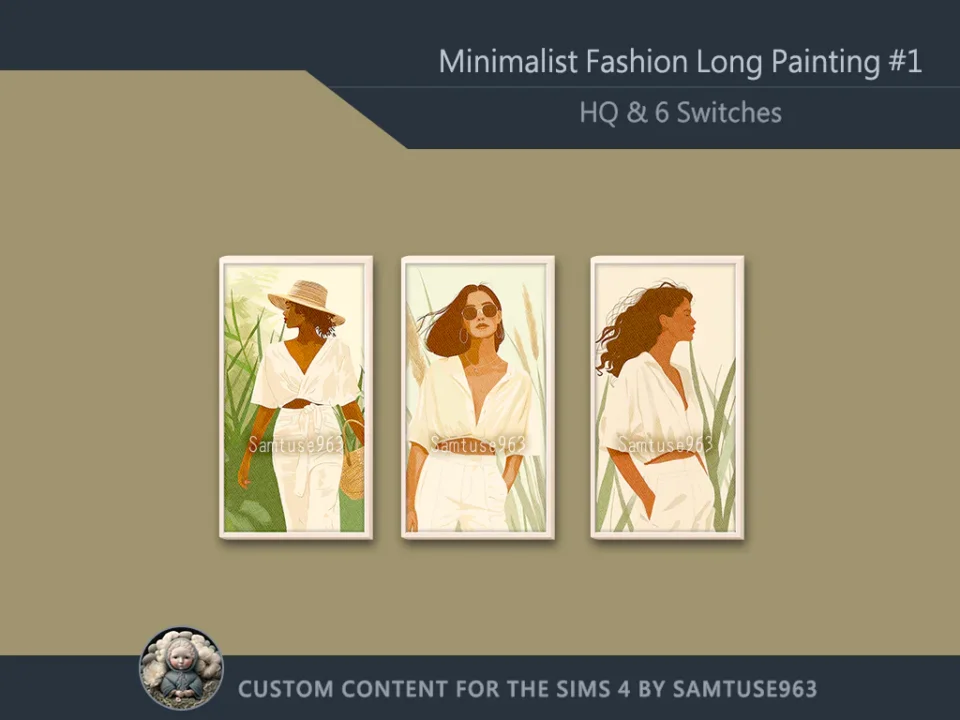 HQ Minimalist Fashion Long Painting #1 Sellable Extra D Samtuse963